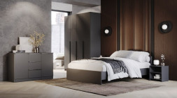 Шкаф 3-х створчатый Элегант, Графит