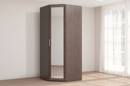 Шкаф угловой с зеркальной дверью КЭТ-4, венге