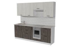 Кухонный гарнитур Сиена компакт, 220 см 