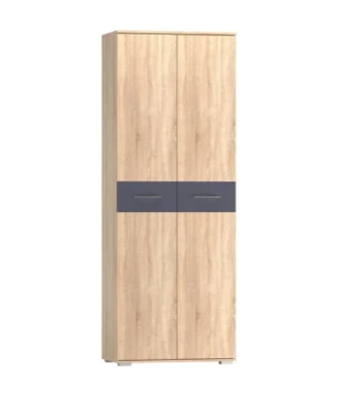 Шкаф 2-х створчатый Бьянка, Сонома/Графит 