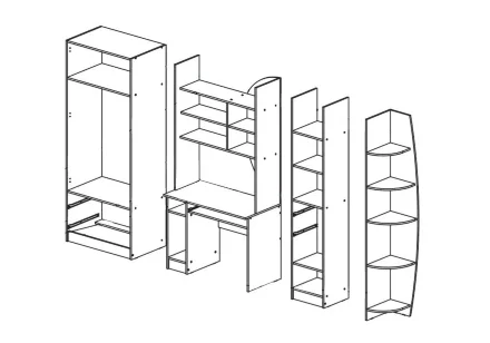 Стенка Лофт Юниор-2 ЛДСП 